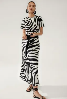 Silk Laundry Short Sleeve Bias Dress White Size Large / AU 14 for rent on The Volte - image 1