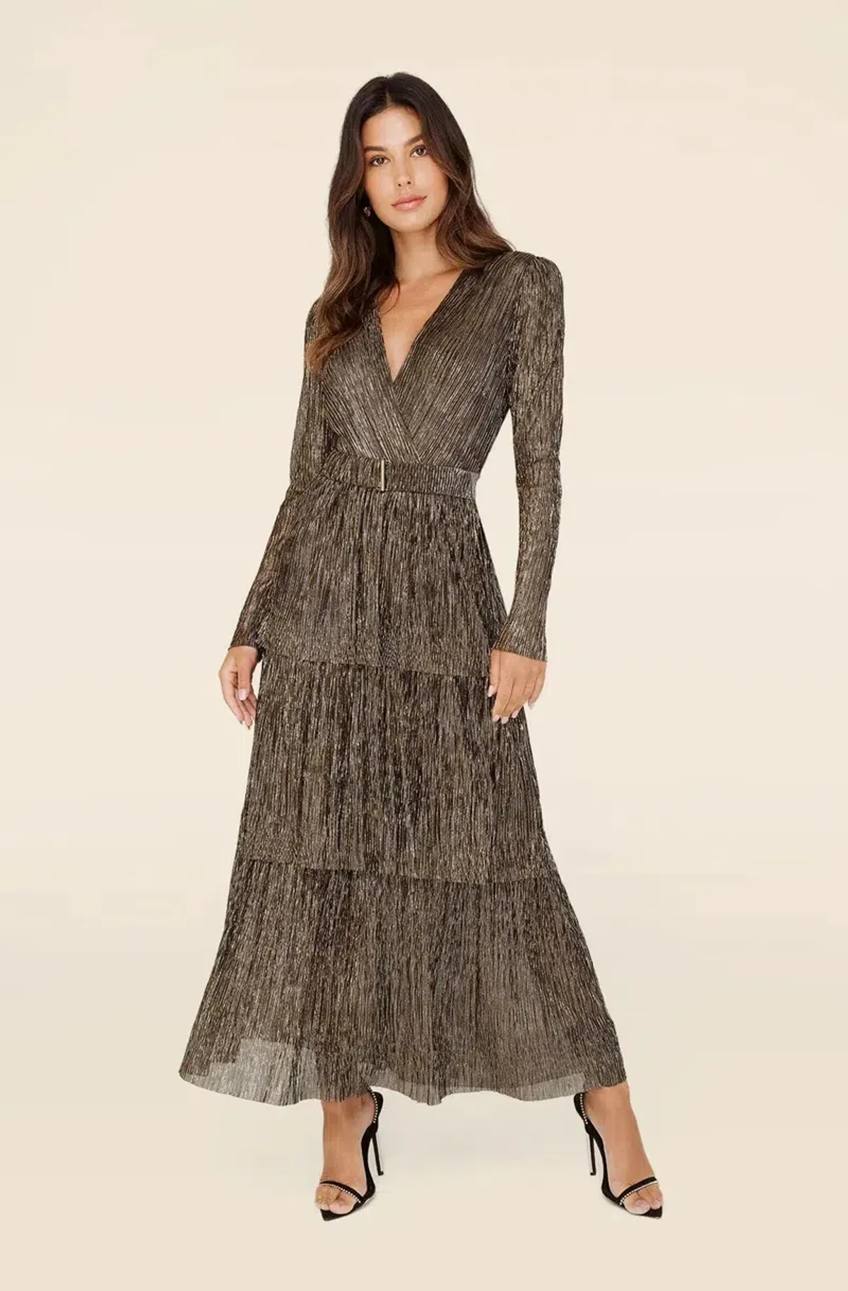 Sheike All That Sparkles Dress Brown Size AU 8 - Image 1