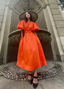 Aje Cossette Tie Back Orange Size AU 8 for rent on The Volte - image 2