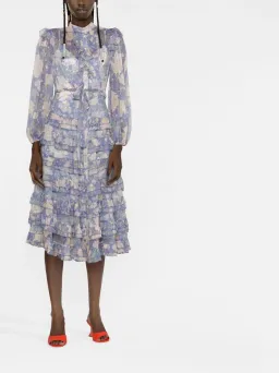 Zimmermann Scallop Cosmic Midi Blue Size 4 / AU 16 for rent on The Volte - image 1