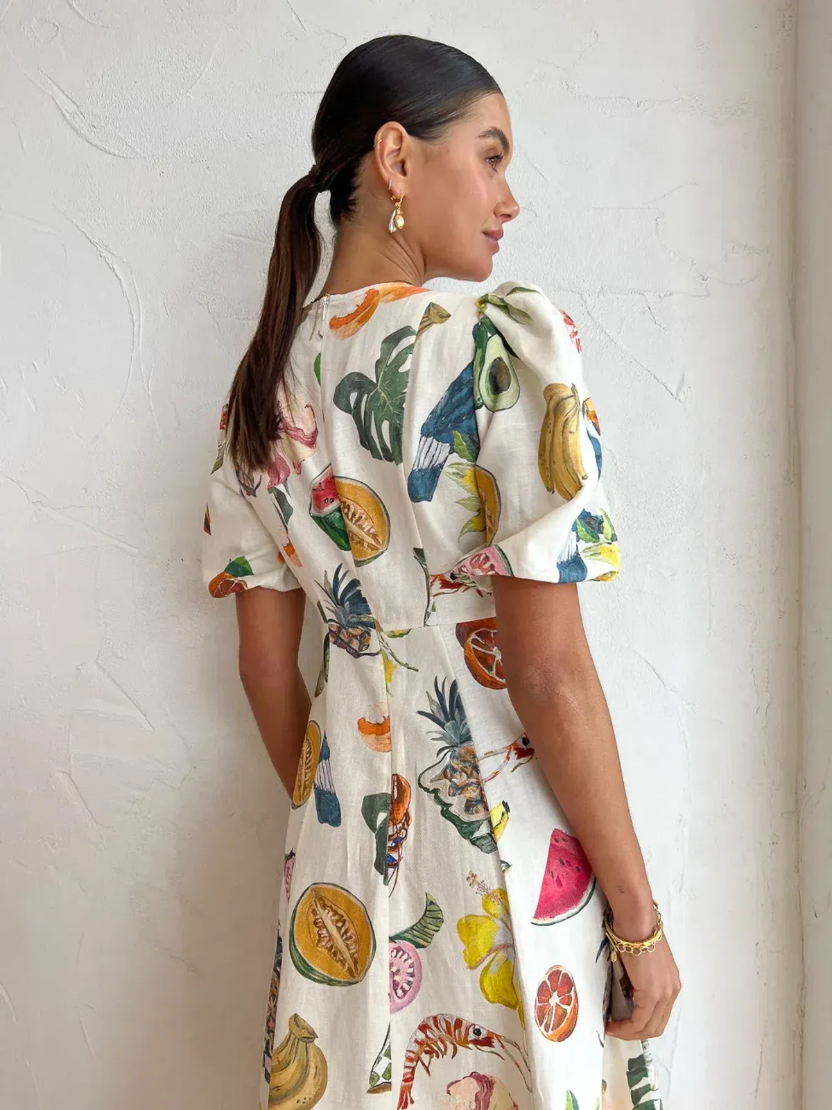 Alemais Theo Midi Dress Multi Print Size 10 - Image 3