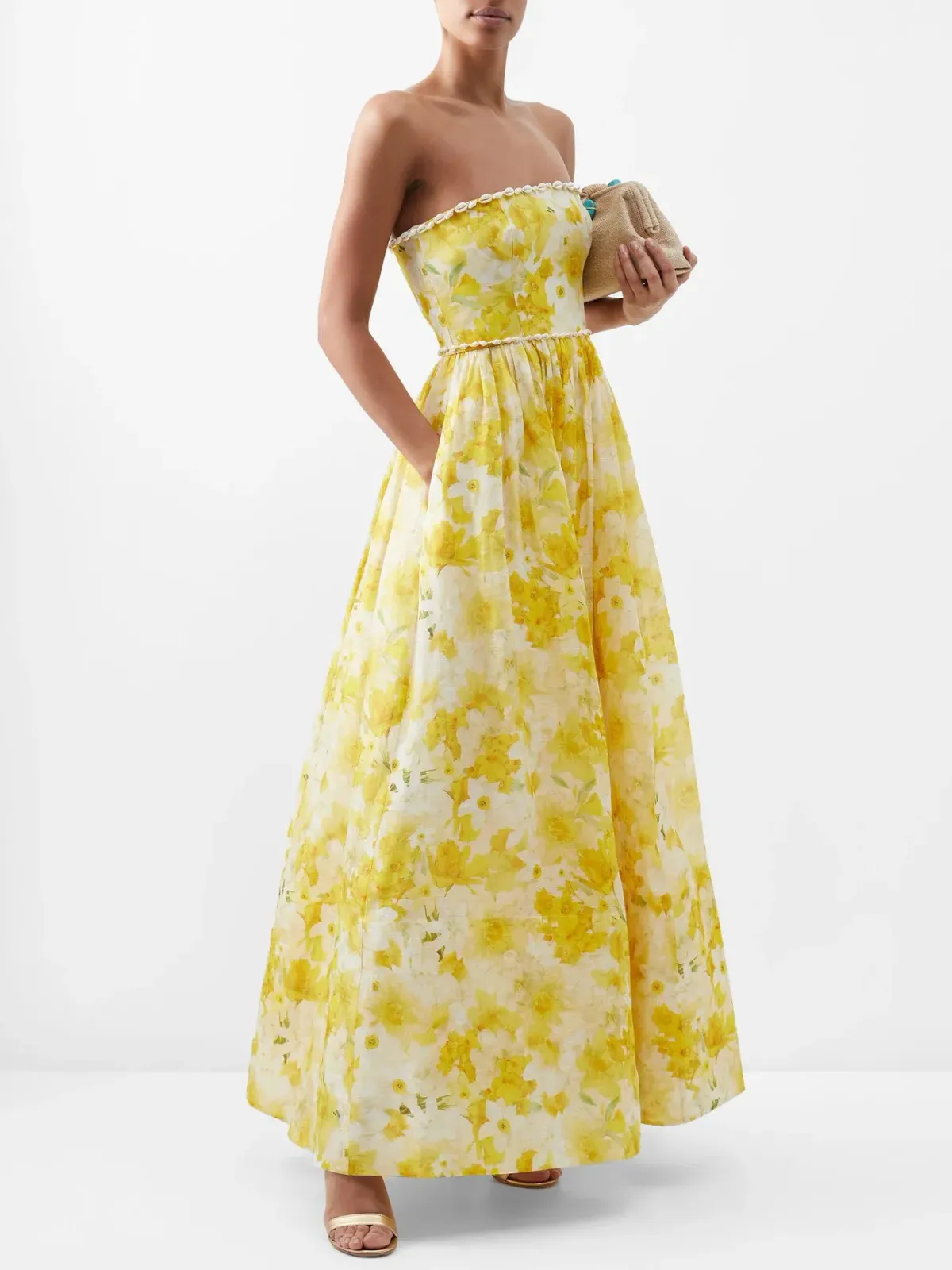 Zimmermann Wonderland Shell Gown in Daffodil Print Size 1/AU 10 - Image 2