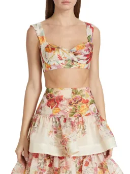Zimmermann Wonderland Bralette and Tiered Skirt in Elka Poppy Ivory Print Size 0/AU 8 for rent on The Volte - image 2