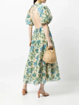 Sir the Label Celia Open Back Midi Dress Floral Size 6 for rent on The Volte - image 2