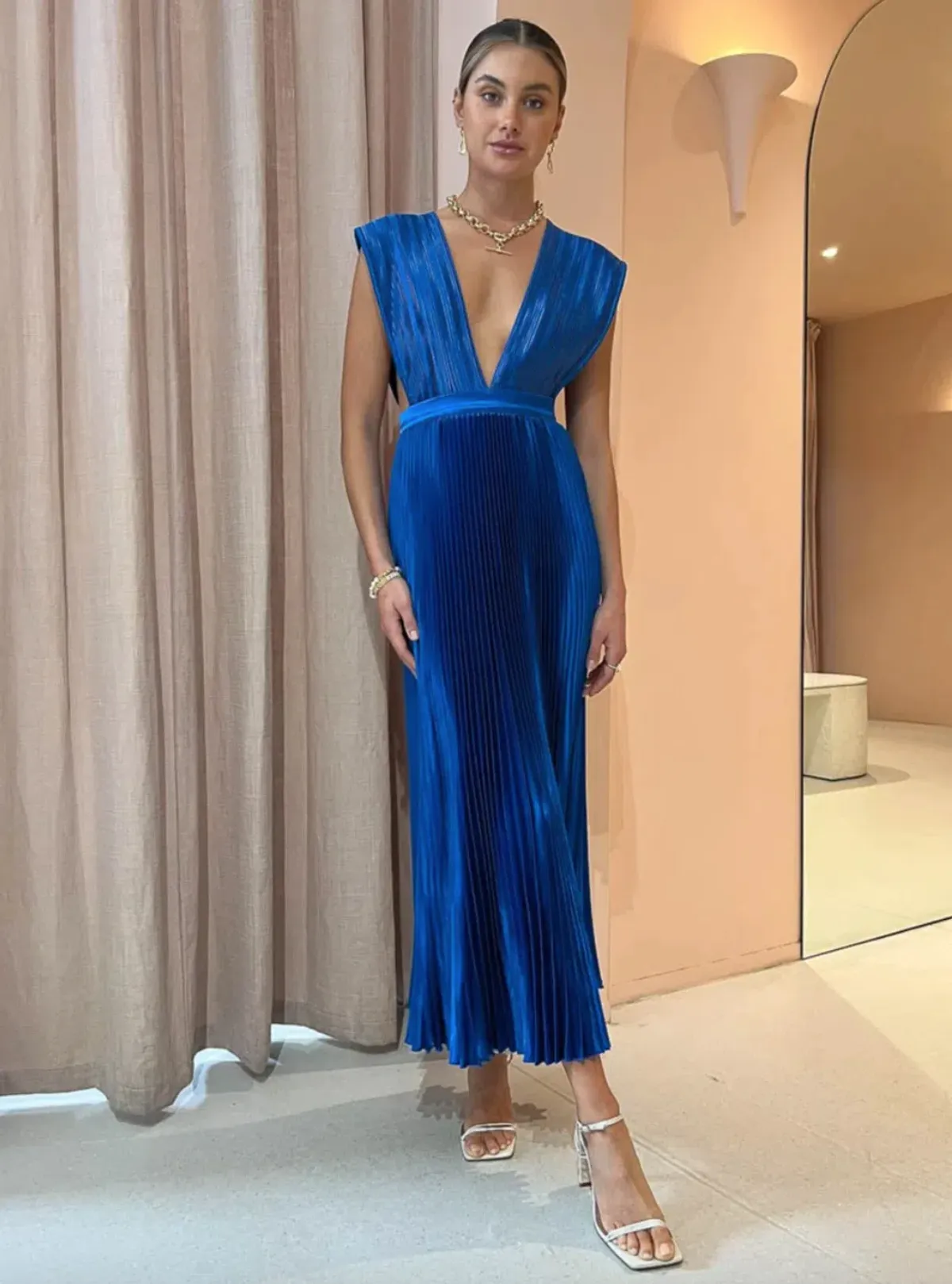 L'idée Gala Gown Moroccan Blue Size AU 14 - Image 3