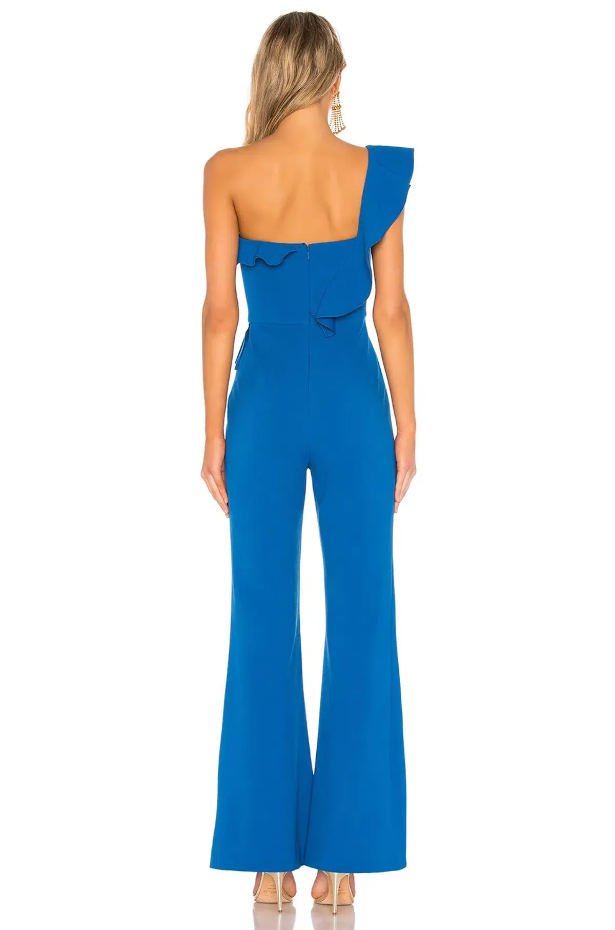 Rebecca Vallance Caspian One Shoulder Jumpsuit Cobalt Blue Size 10 - Image 3