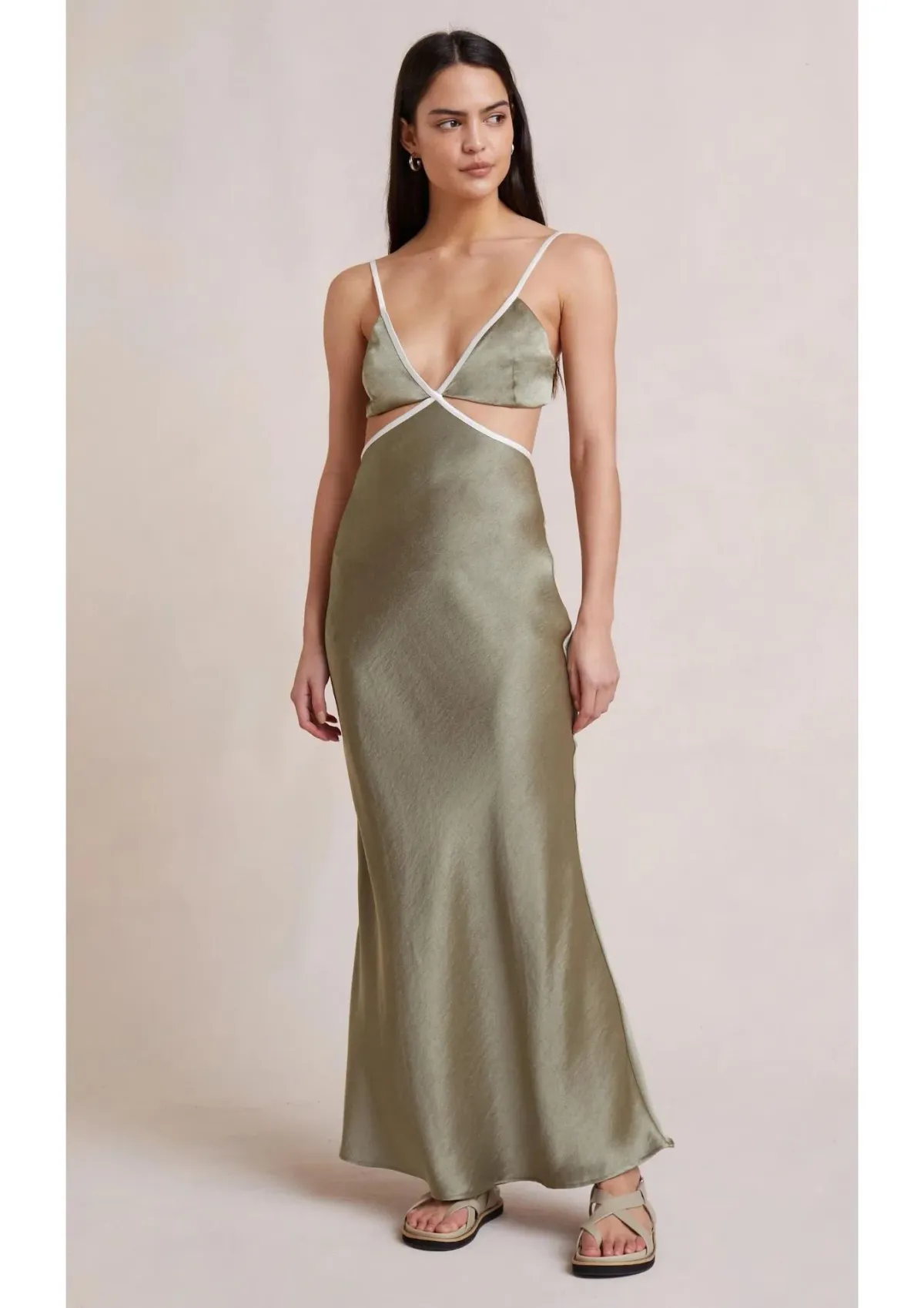 Bec & Bridge Veronique Maxi Dress Sage Size 8 - Image 1