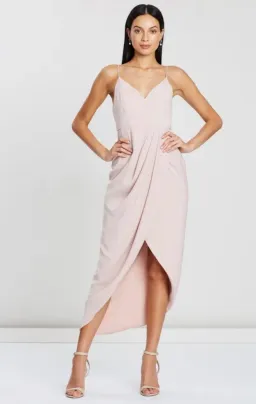 Shona Joy Core Cocktail Draped Maxi Dress in Ballet Size 8 for rent on The Volte - image 1