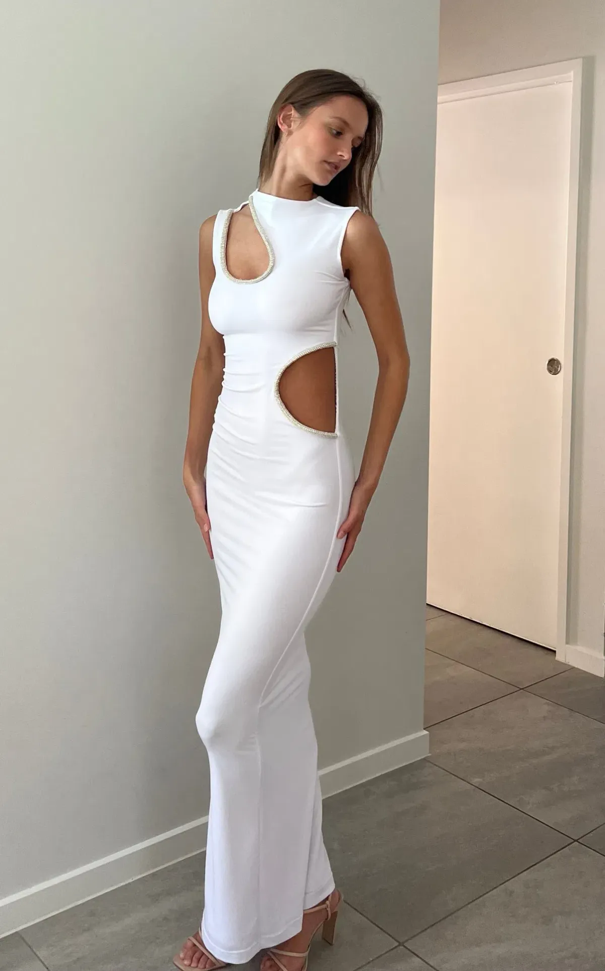 Ivona Skelo Vivia Dress White Size 6 - Image 4