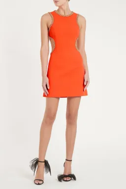 Rebecca Vallance Loretta Cut Out Mini Dress Orange Size 14 for rent on The Volte - image 1