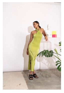 L’IDEE SIOREE Pleated Halter Gown for rent on The Volte - image 2