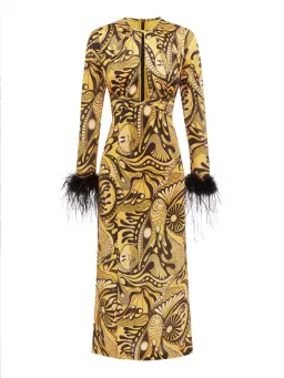 Alice McCall Feather Dress Gold Dust Size AU 8 for rent on The Volte - image 6