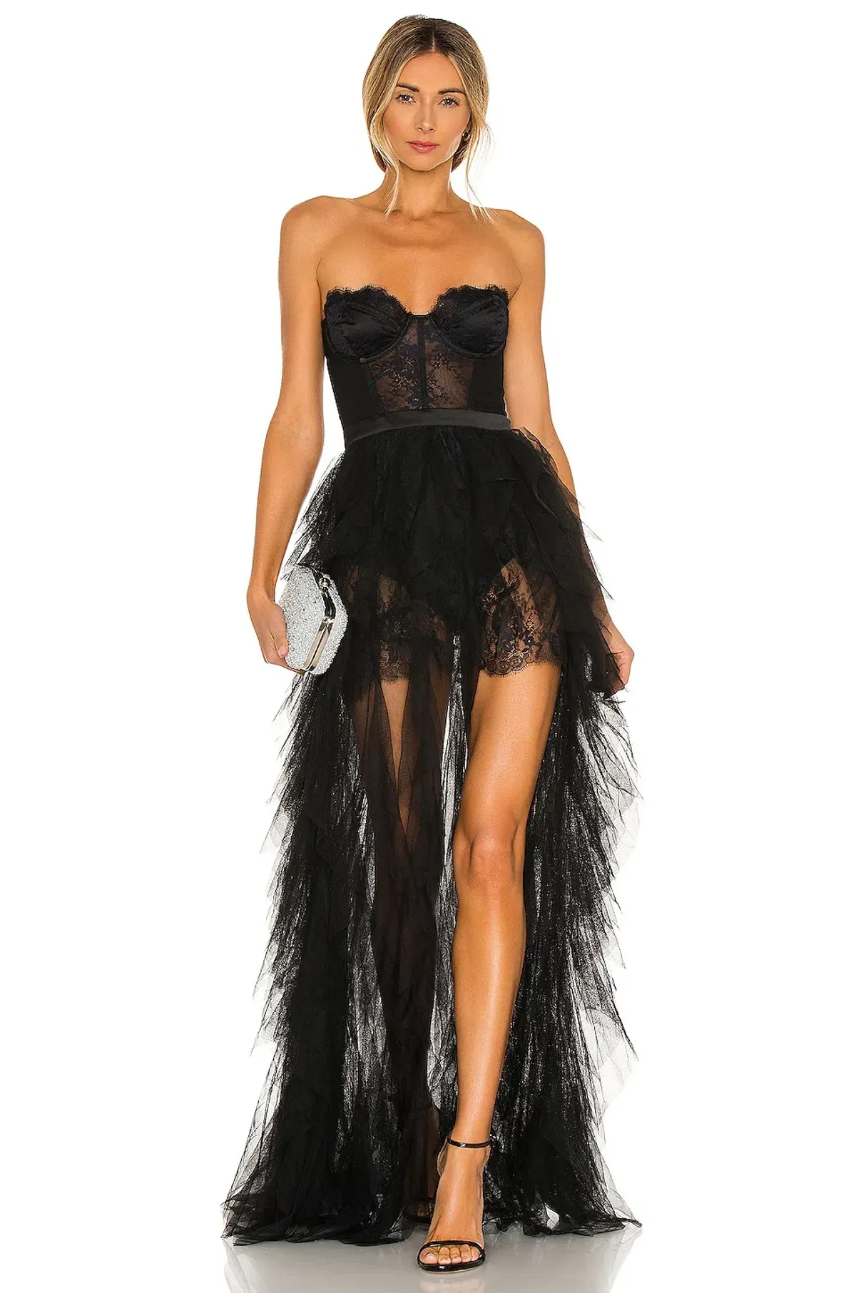 For Love and Lemons Bustier Gown Black Size AU 8 - Image 1