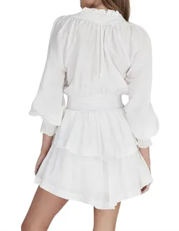 Aje Aegina Mini Dress White Size AU 8 for rent on The Volte - image 2