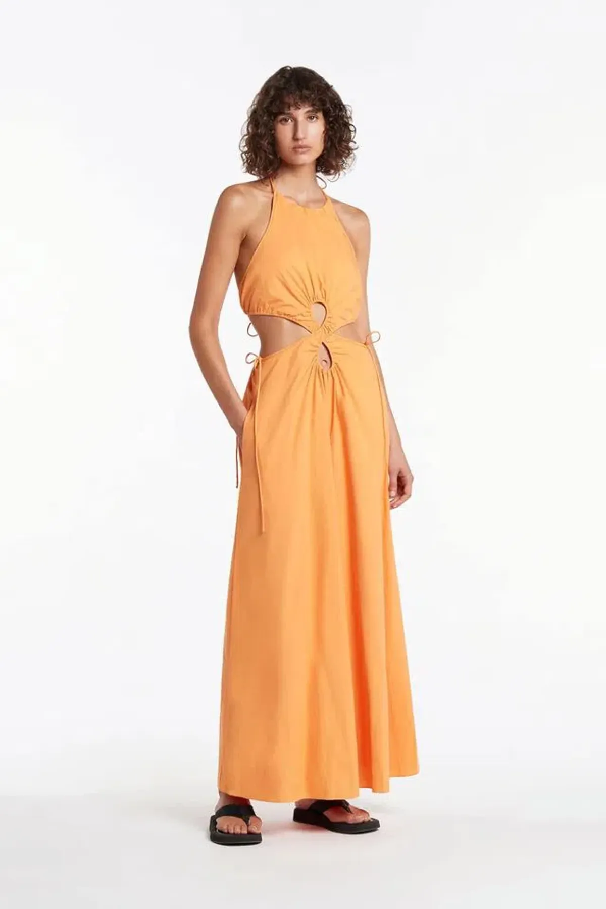 Sir the Label Coppola Cut Out Dress Orange Size AU 6 - Image 1