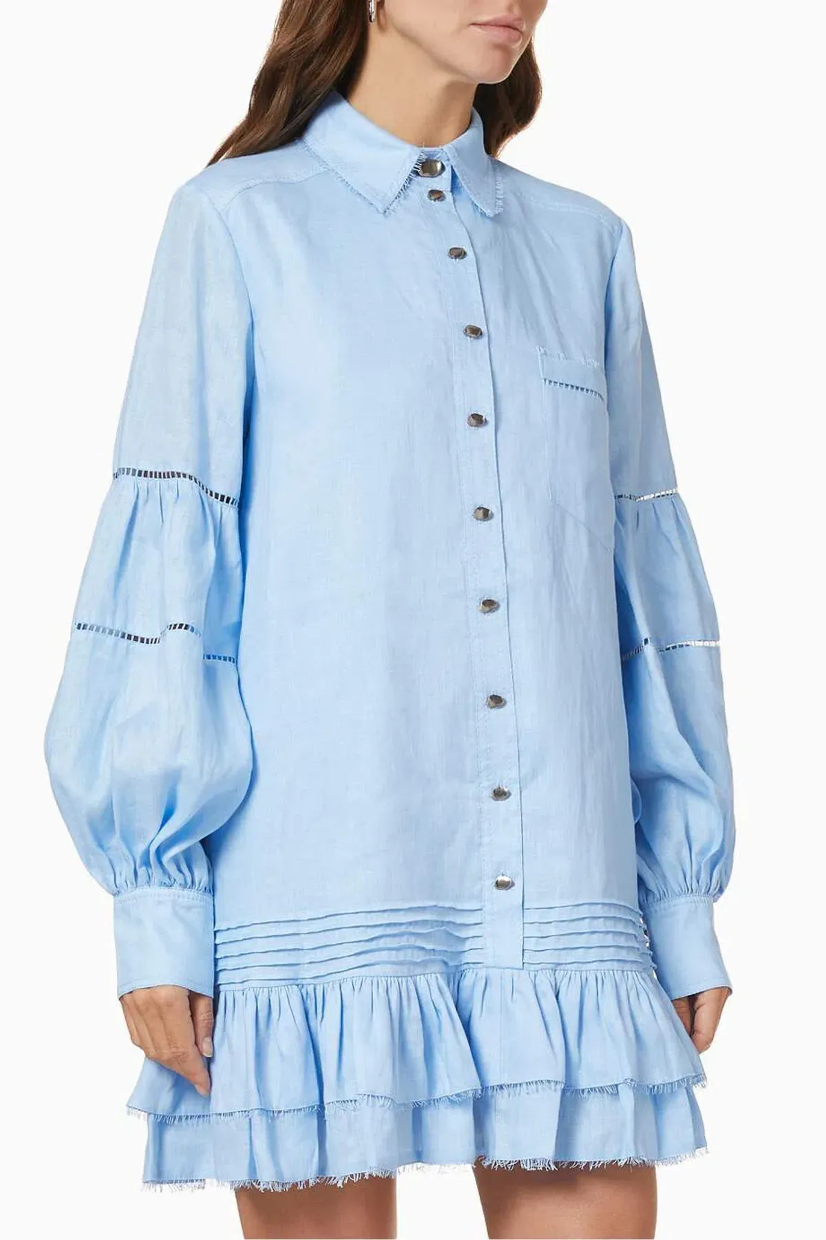 Aje Lotus Shirt Dress Blue Size 14 - Image 2