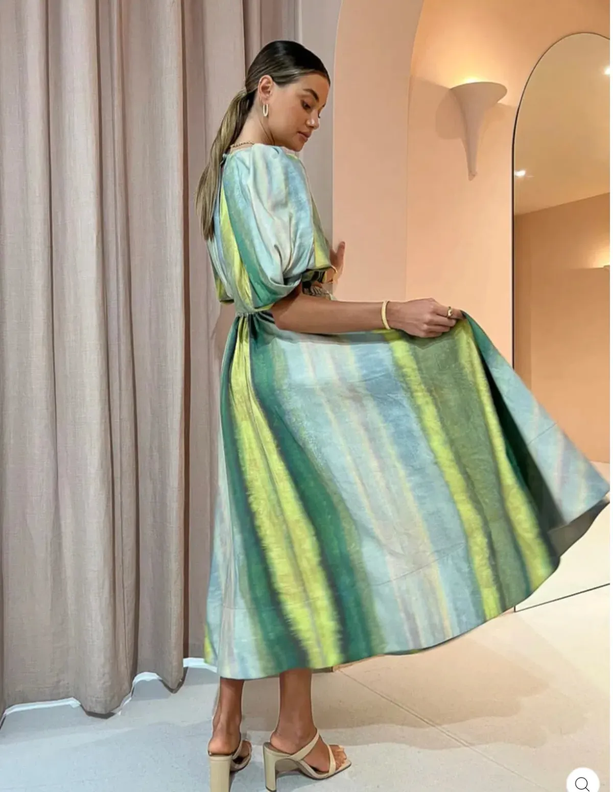 Acler Cumberland Top And Skirt Set Print Size 6 - Image 3