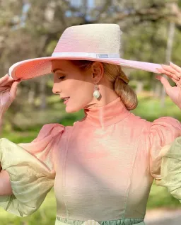 Zimmermann Postcard Puff Sleeve Midi Dress Ombre Watermelon Size 0P /Au 6 for rent on The Volte - image 2