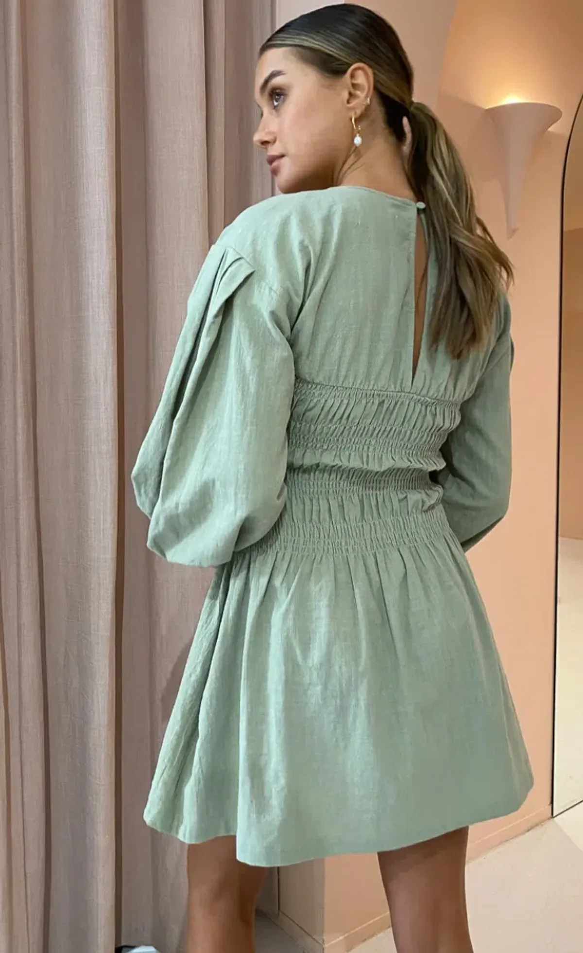 Sovere Heather Mini Dress  Avocado Size 12 - Image 3