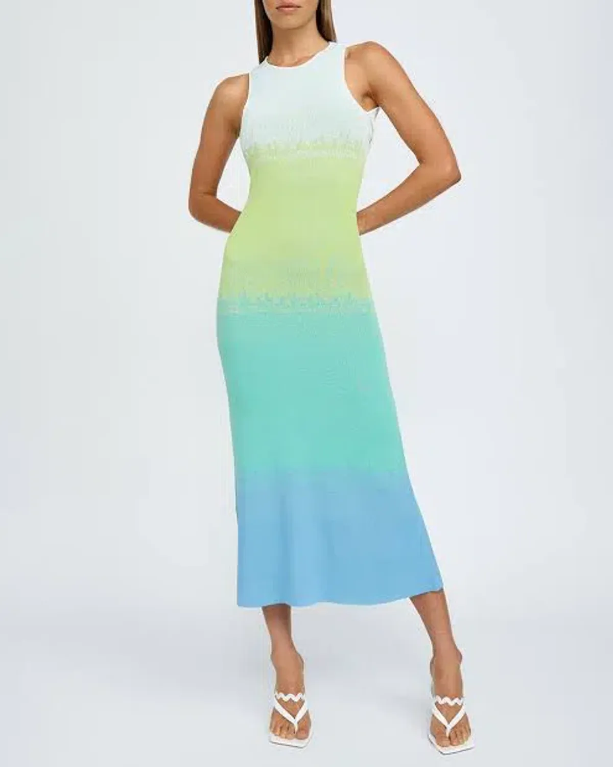 By Johnny Amina Ombré Knit Midi Dress Multi Size 10 / M - Image 1
