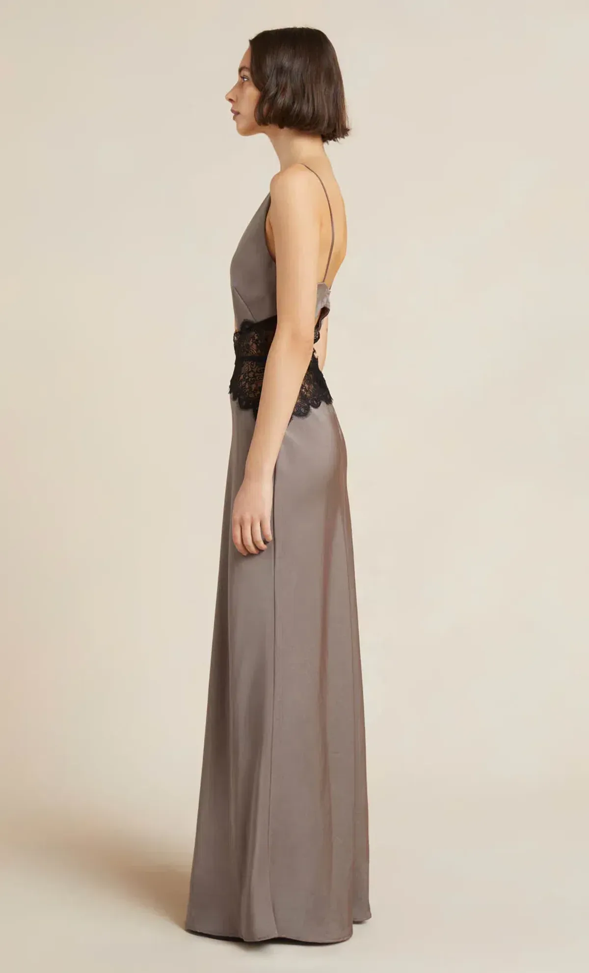 Bec & Bridge Camille Maxi Dress in Pewter Grey Size 6 - Image 3