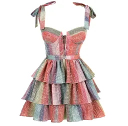 THE NEW ARRIVALS by İlkyaz Özel Lily Rose in Rainbow Waves Size 12/L for rent on The Volte - image 5