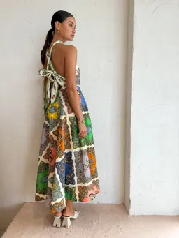 Alemais Trippy Troppo Halter Midi Dress Multi Print Size 8 for rent on The Volte - image 4