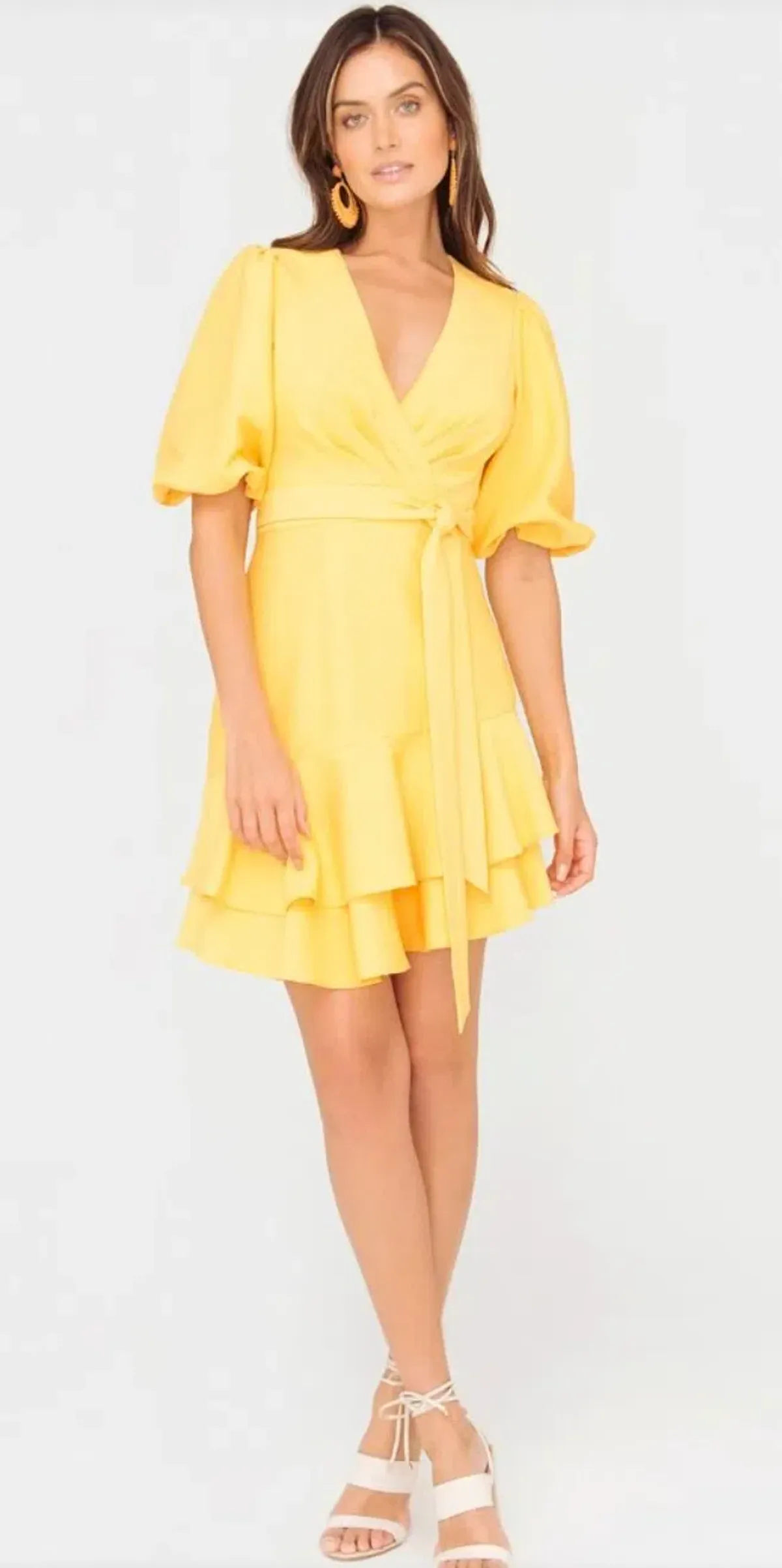 Sheike Bravado Dress in Sunshine Yellow Size 16 - Image 1