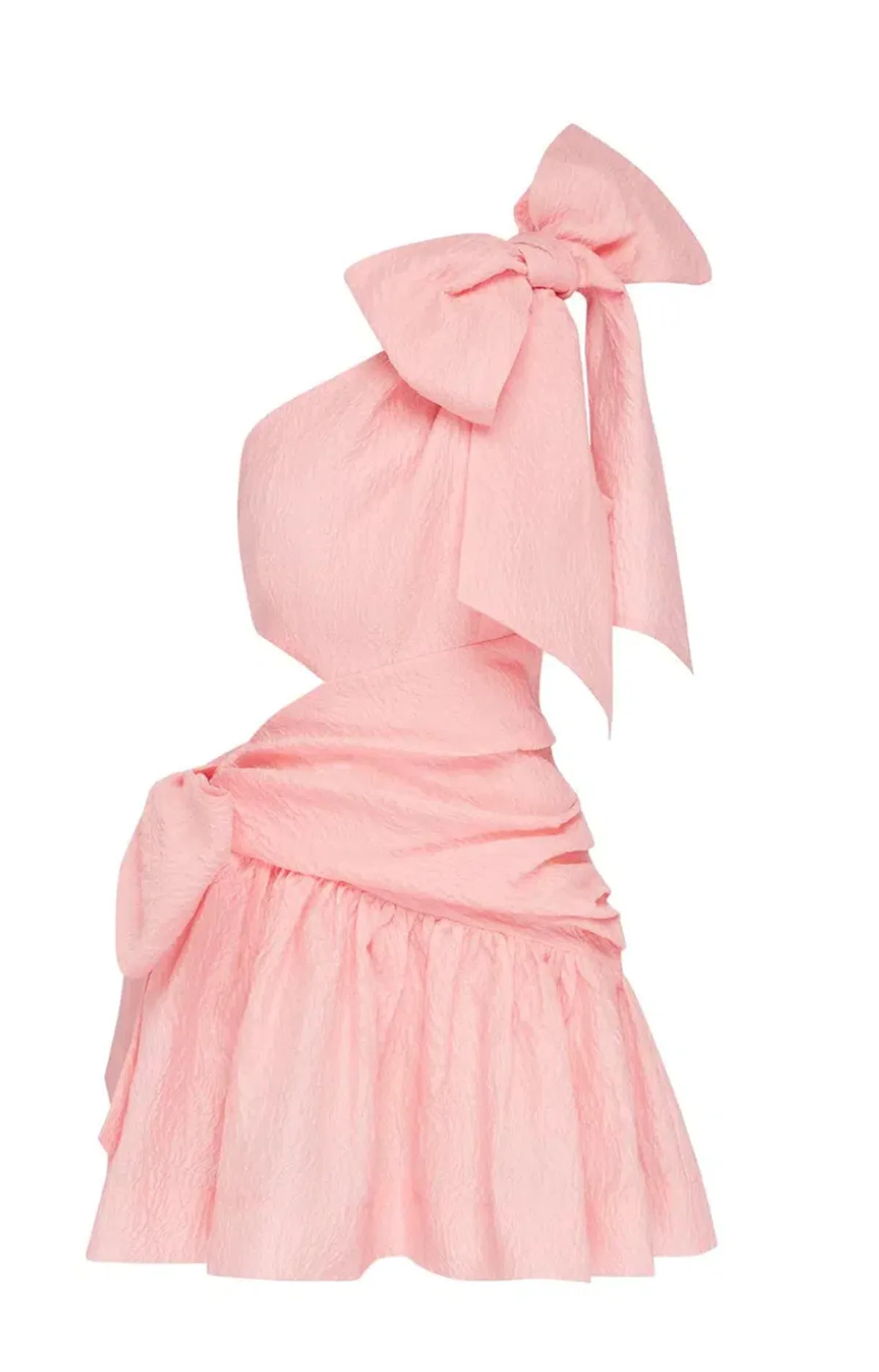 Alemais Aria One-Shoulder Mini Dress Pink Size 10 - Image 3