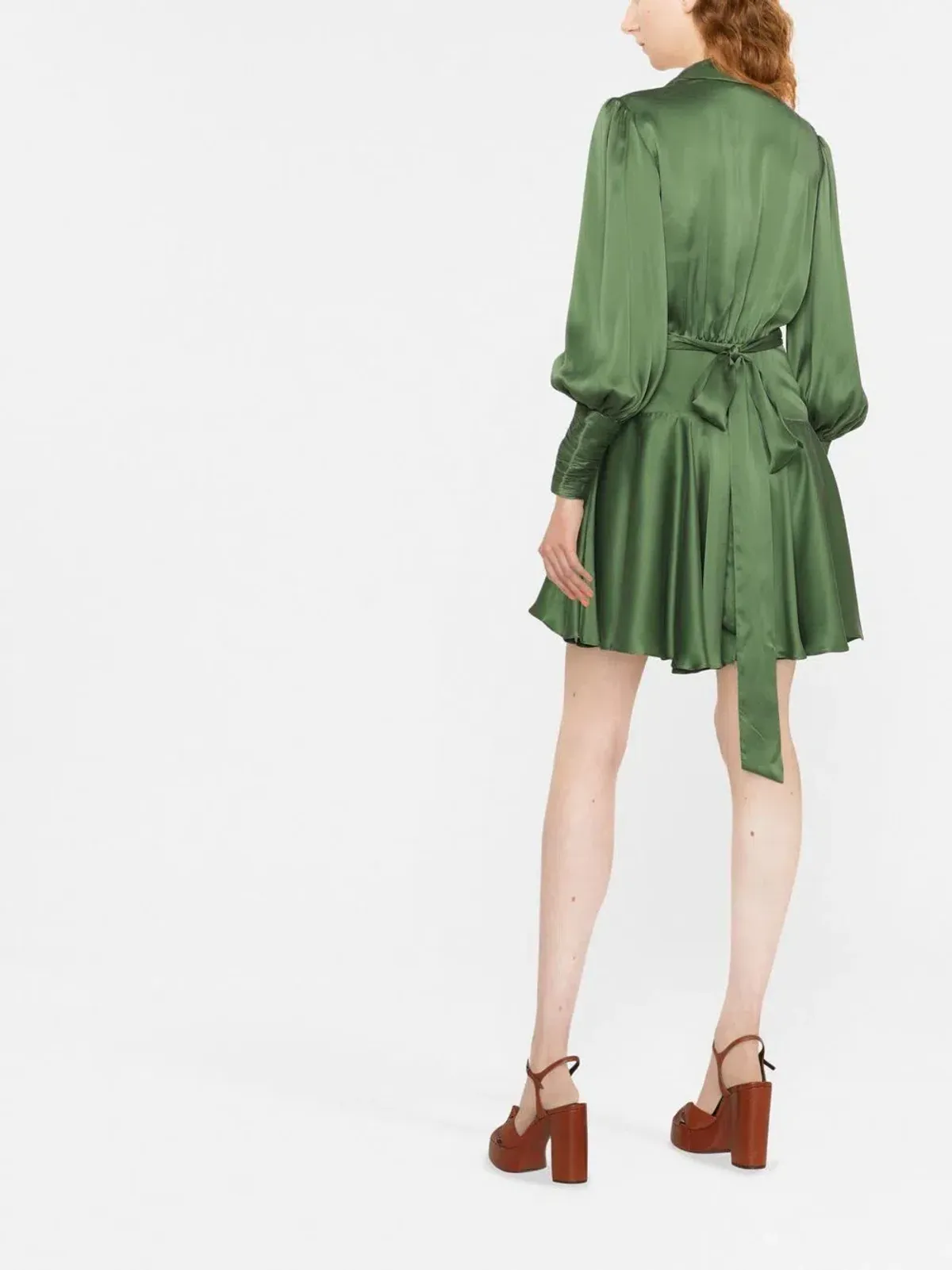 Zimmerman Silk Wrap Dress Green Size 1 / AU 10 - Image 2