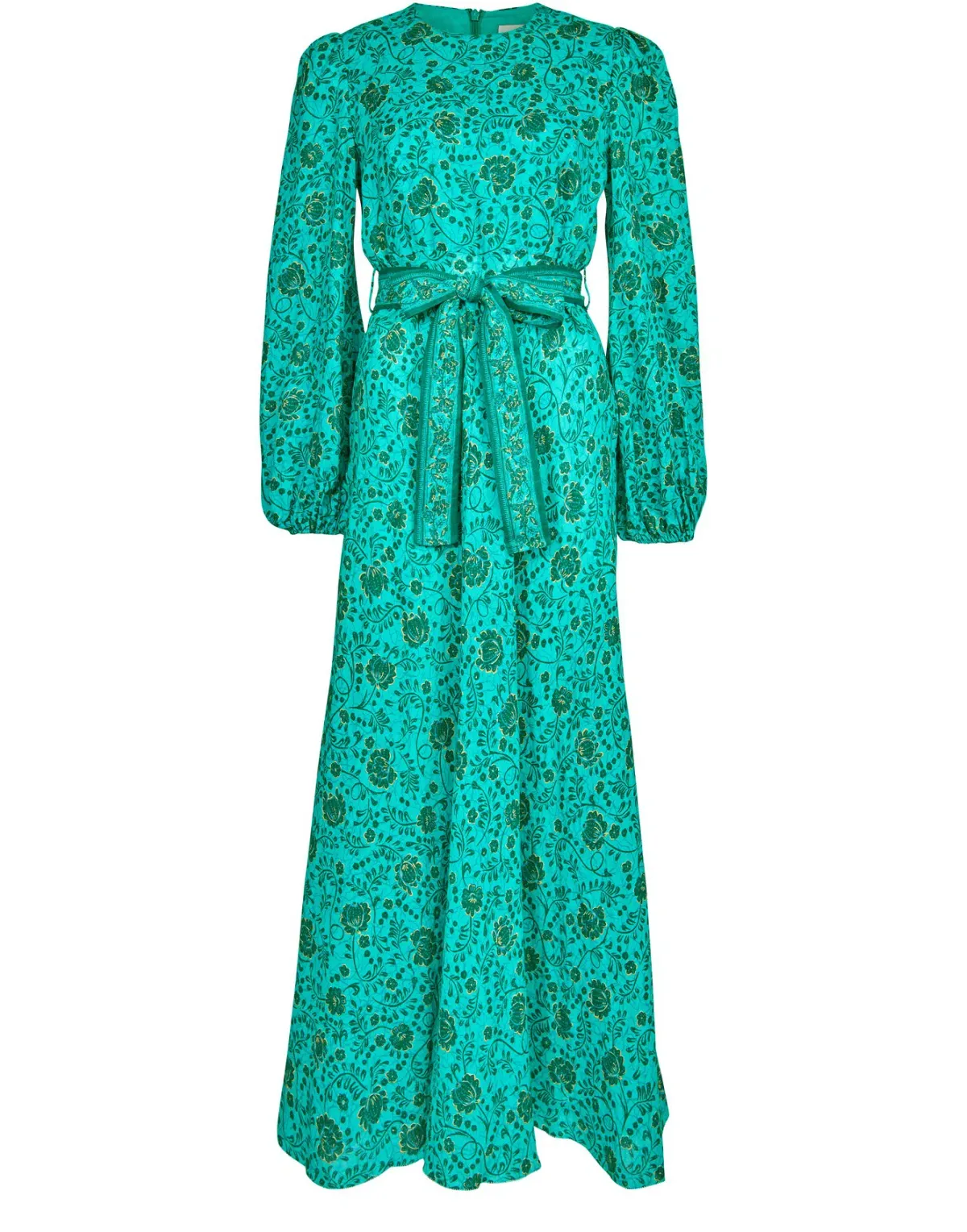 Zimmermann The Lulu High Neck Dress in Jade Floral Size 1 / Au 10 - Image 3