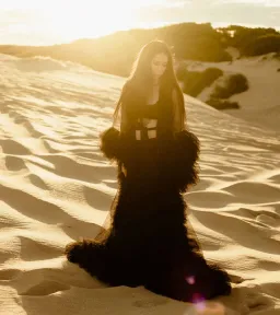 Gigi Tulle Robe in Black One Size for rent on The Volte - image 6