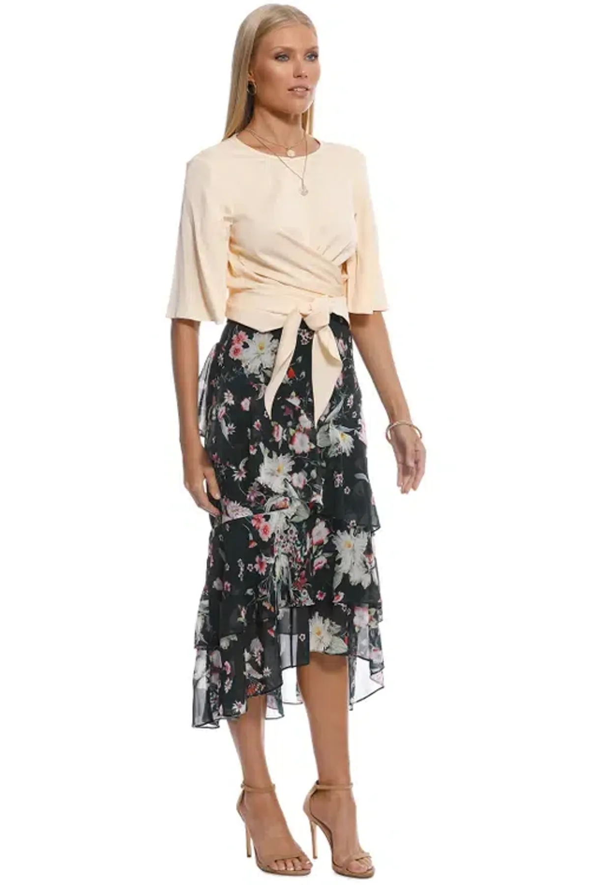 Ellery Dalliance Wrap Top in Blush in Size 10 - Image 1