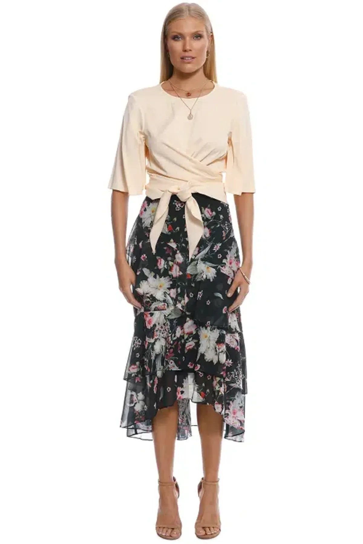 Ellery Dalliance Wrap Top in Blush in Size 10 - Image 2