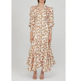 Acler Horrock Ivory Wallpaper Dress Floral Print Size AU 12  for rent on The Volte - image 2