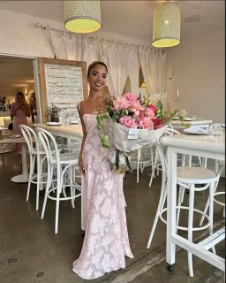 House Of CB Seren Corset Lace Dress Pink Size S / AU 8  for rent on The Volte - image 3