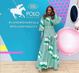 Mackenzie Mode Maxi Dress Green/White Size 10 for rent on The Volte - image 1