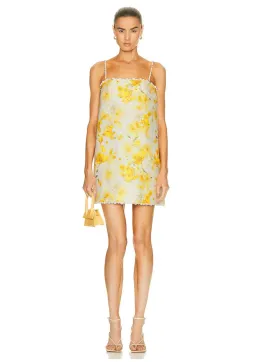 Zimmermann The Wonderland Shell Shift Mini Dress in Daffodil Print Size 1 / AU 10 for rent on The Volte - image 1