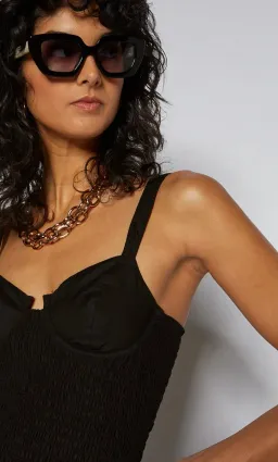 Scanlan Theodore Cotton Bralette Midi Dress Black Size 8 / S for rent on The Volte - image 2