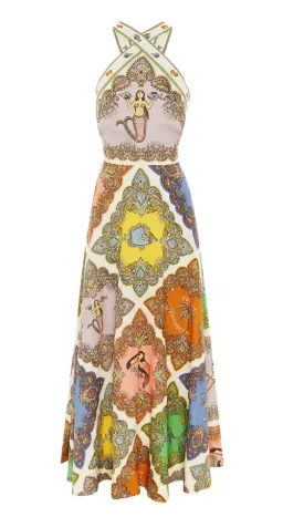 Alemais Trippy Troppo Halter Midi Dress Multi Size 8 for rent on The Volte - image 3