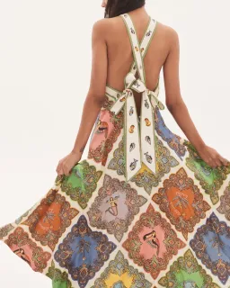 Alemais Trippy Troppo Halter Midi Dress Multi Size 12 for rent on The Volte - image 4