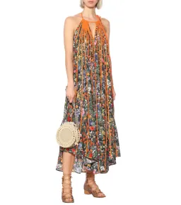 Stella McCartney Klara Floral Pleated Silk Maxi Dress Multi Size 8 for rent on The Volte - image 2