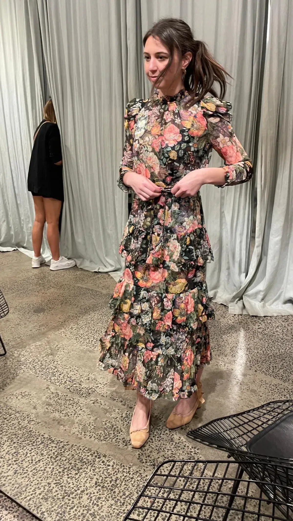 Zimmermann Lady Beetle Midnight Floral Dress Size- 6-8 - Image 3