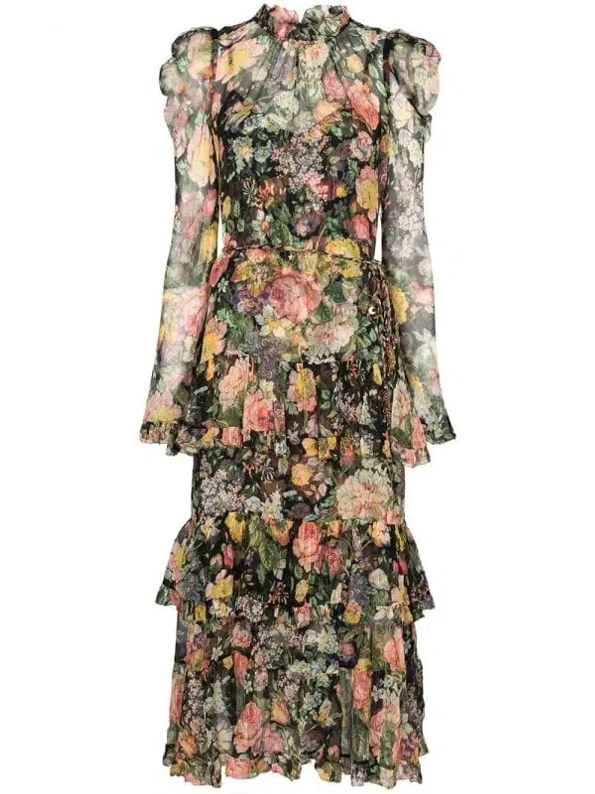 Zimmermann Lady Beetle Midnight Floral Dress Size- 6-8 - Image 4