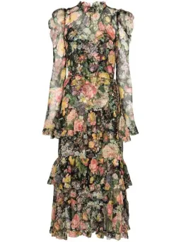 Zimmermann Lady Beetle Midnight Floral Dress Size- 6-8 for rent on The Volte - image 4
