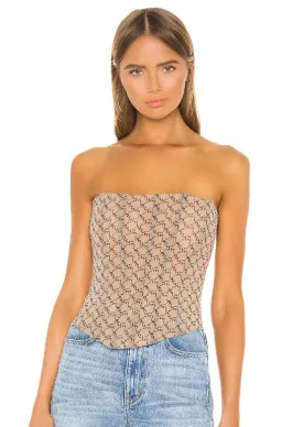 Miaou Peri Corset Nude Monogram Size 10 for rent on The Volte - image 1