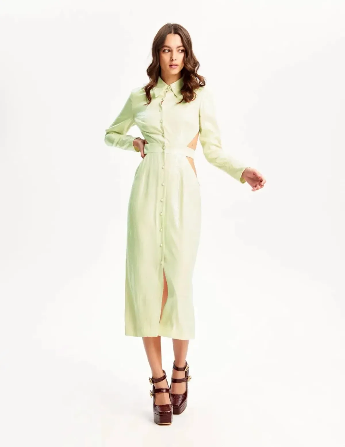 Alice McCall Night SkyMidi Trench Dress Green Size 12  - Image 1