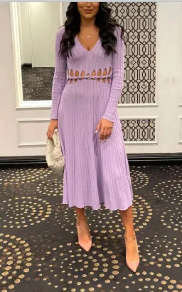 Dion Lee Pinnacle Braid Dress In Violet Size 6  for rent on The Volte - image 3