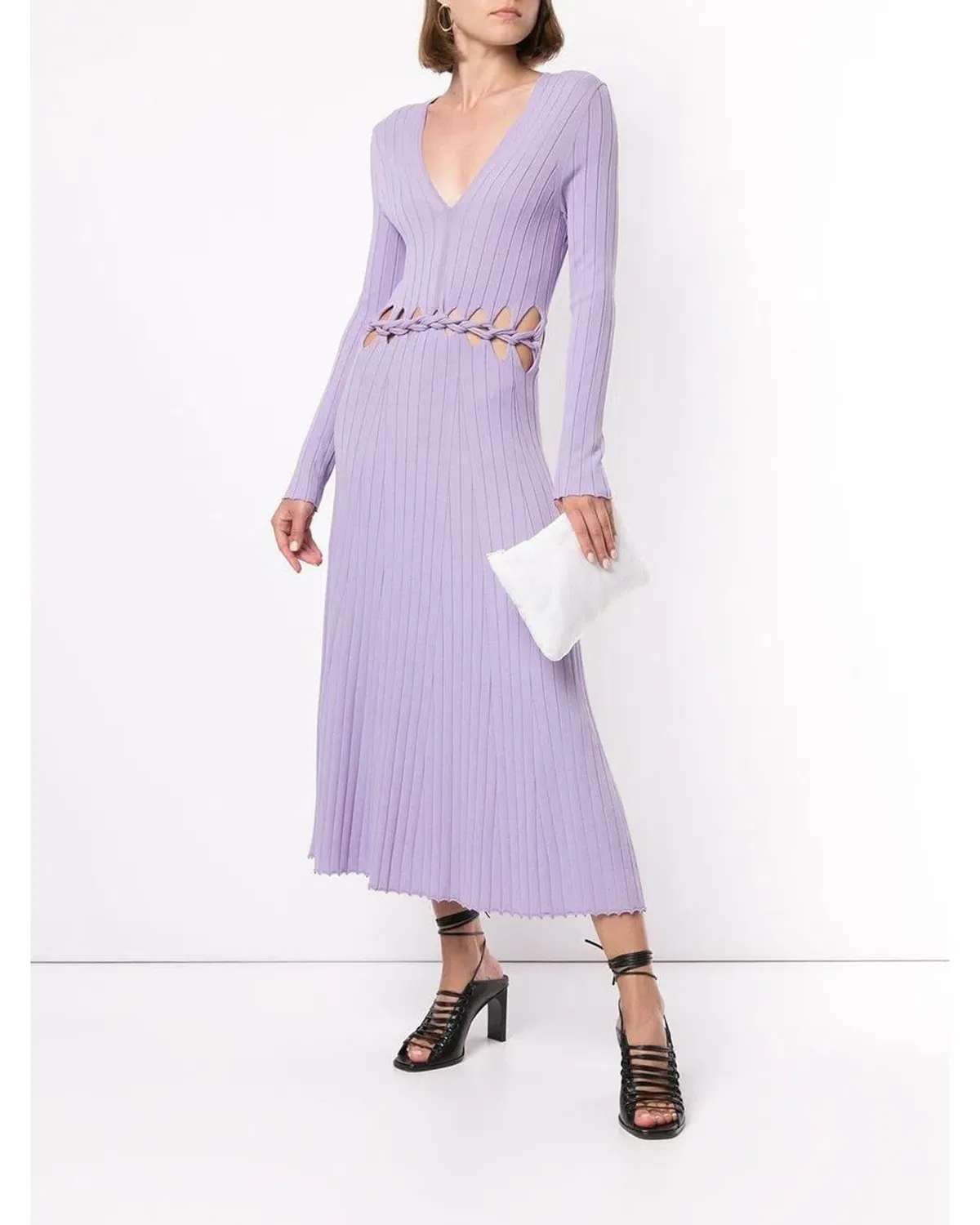 Dion Lee Pinnacle Braid Dress In Violet Size 6  - Image 1