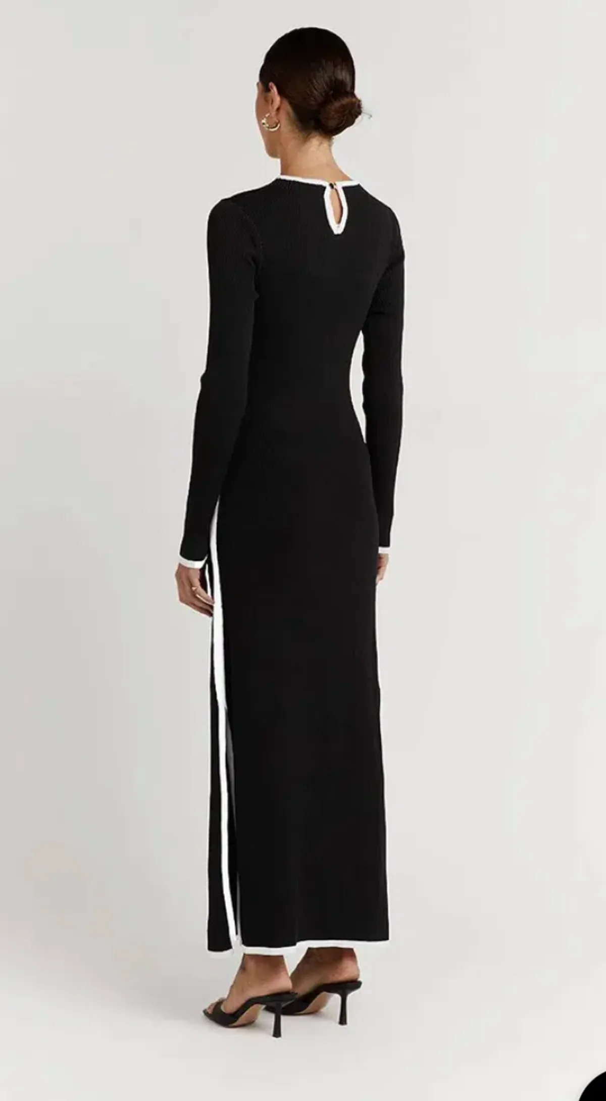 Dissh Binding Sleeved Knit Dress Black Size AU 10 - Image 2